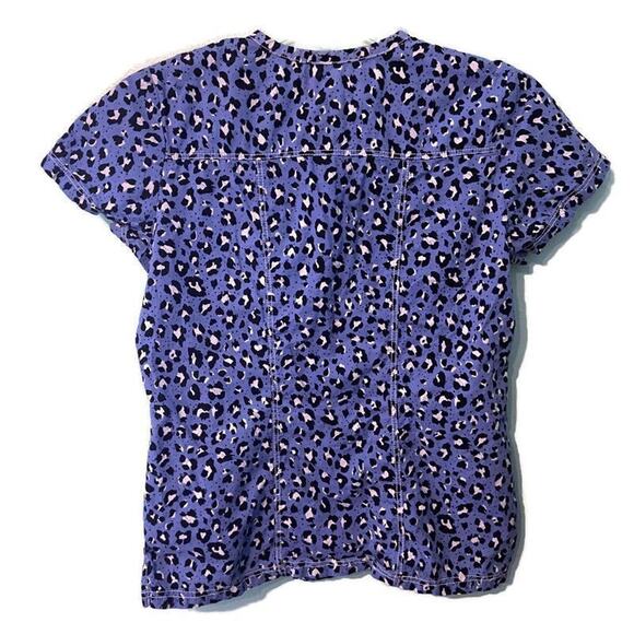 Koi by Kathy Peterson Scrubs Top XS Leopard Print Pockets Medical Nurse Career - Picture 5 of 7